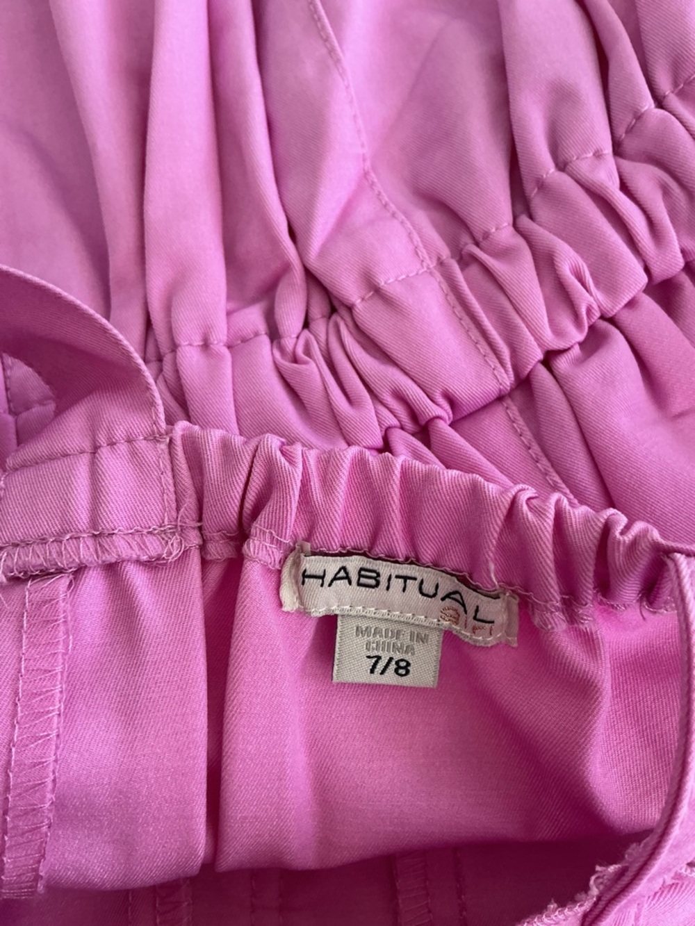 Habitual Girls' Pink Ruffle One-Shoulder Romper - Kids Bottoms 7/8 - Picture 3 of 3